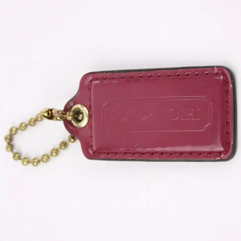 Coach Patent Leather Gold Chain Bag Charm